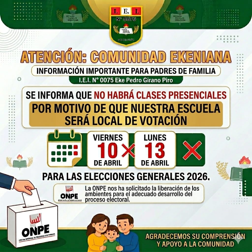 📢 COMUNICADO IMPORTANTE: ELECCIONES GENERALES 2026